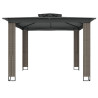 VidaXL Gazebo com telhado duplo 2.94x2.94 m aço antracite 4