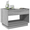 Mesa de centro con Infinity LED gris Sonoma 70x50x50 cm 4