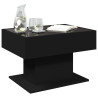 Mesa de centro c/ LEDs 70x50x45 cm derivados de madeira preto 5