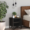Mesa de cabeceira 40x30x40 cm contraplacado preto 3