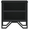 Mesita de noche madera de ingeniería negra 40x30x40 cm 5