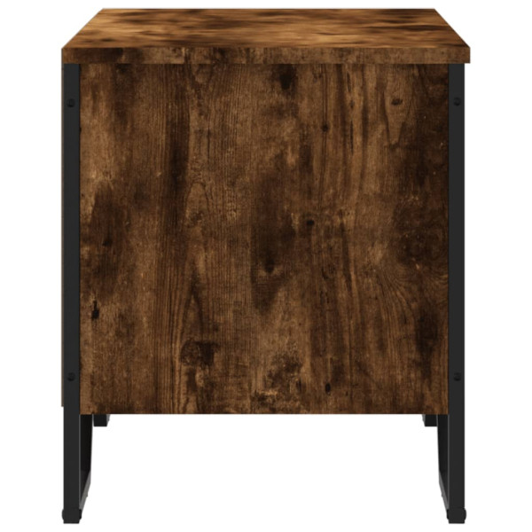 Zapatero de madera de ingeniería roble ahumado 90x38x45.5 cm M 5