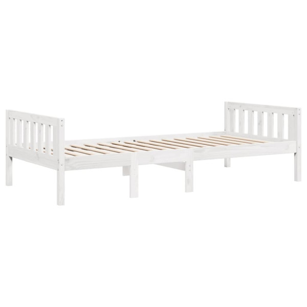 Cama para niños sin colchón madera maciza pino blanca 80x200 cm M 3