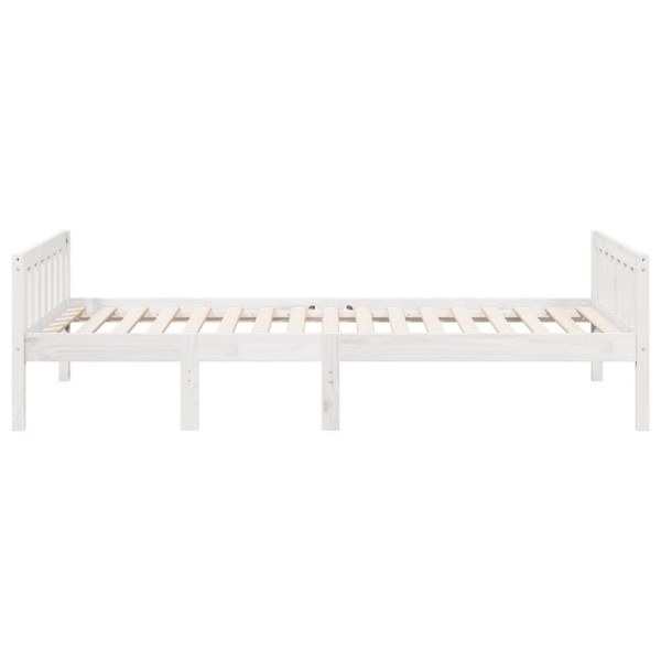Cama para niños sin colchón madera maciza pino blanca 80x200 cm M 5