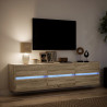 Mueble de TV de pared con LED roble Sonoma 180x31x45 cm 5