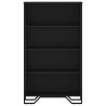 Estantería de madera de ingeniería negra 80x31x137.5 cm 4