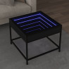 Mesa de centro con Infinity LED negro 50x50x41 cm 1
