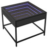 Mesa de centro con Infinity LED negro 50x50x41 cm 3
