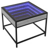 Mesa de centro luzes LED Infinity 50x50x41 cm cinzento sonoma 3