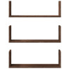 Estantes pared 3 uds madera ingeniería marrón roble 58x18x18cm 4
