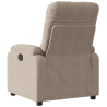 Sillón reclinable eléctrico tela de microfibra gris taupe 4
