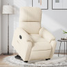 Sillón eléctrico reclinable elevable tela microfibra beige 1