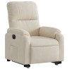 Sillón eléctrico reclinable elevable tela microfibra beige 3