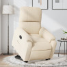 Sillón reclinable elevable tela de microfibra beige 1