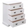 Armário com gavetas 60x30x75 cm madeira branco 4