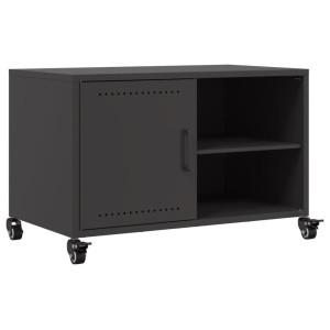 Mueble para TV acero laminado en frío negro 68x39x43.5 cm H