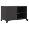 Mueble para TV acero laminado en frío negro 68x39x43.5 cm 2