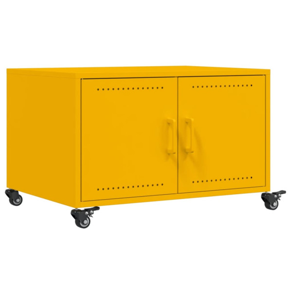 Mesa de centro 68x50x43.5 cm aço amarelo mostarda M 2