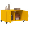 Mesa de centro 68x50x43.5 cm aço amarelo mostarda 4
