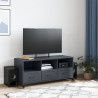 Mueble de TV acero laminado en frío antracita 100.5x39x43.5 cm 3