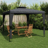VidaXL Gazebo com telhado duplo 3.98x2.98 m aço antracite 1