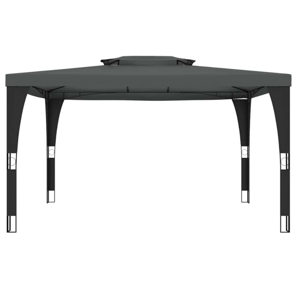 VidaXL Gazebo com telhado duplo 3.98x2.98 m aço antracite M 3