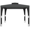 VidaXL Gazebo com telhado duplo 2.98x2.98 m aço antracite 2