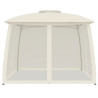 Gazebo com teto duplo e paredes de malha 2.93x2.93 m aço creme 3