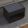Mesa de centro luzes LED Infinity 70x50x50 cm preto 1