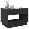 Mesa de centro con Infinity LED negro 70x50x50 cm 4