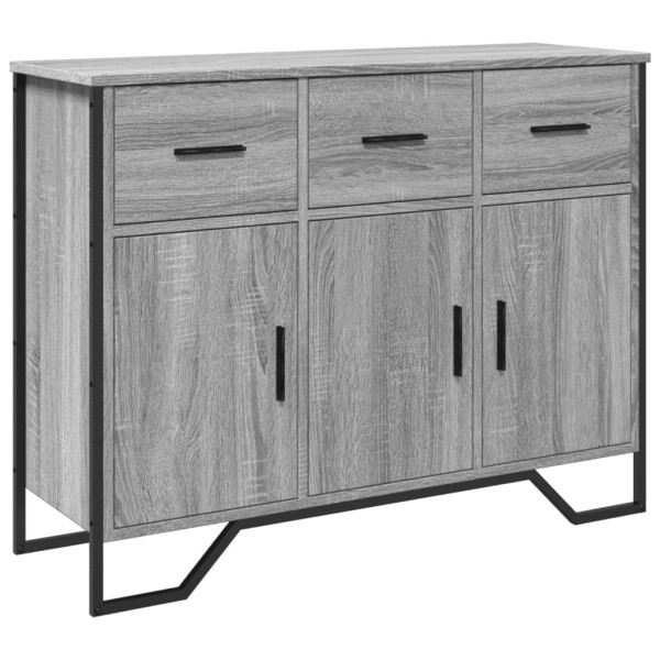 Aparador madera de ingeniería gris Sonoma 97x32.5x74.5 cm M 2