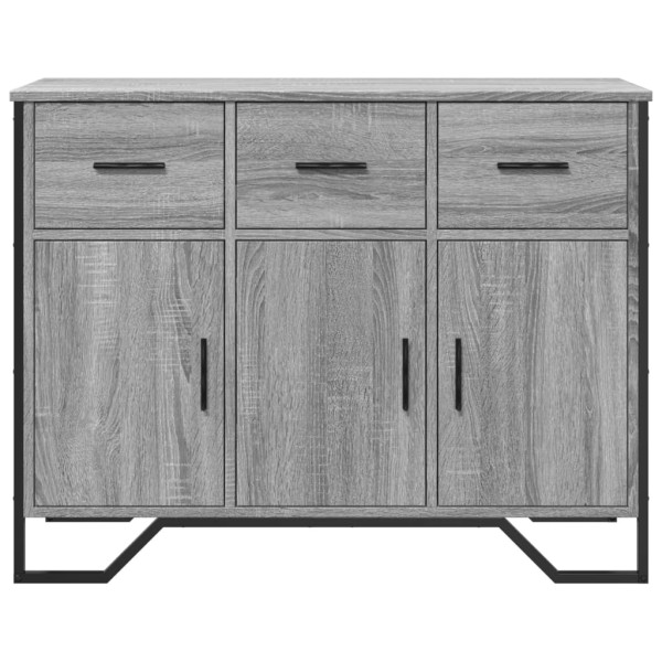 Aparador madera de ingeniería gris Sonoma 97x32.5x74.5 cm M 4