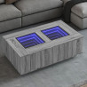 Mesa de centro luzes LED Infinity 116x69x40 cm cinzento sonoma 1