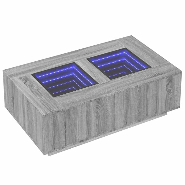Mesa de centro luzes LED Infinity 116x69x40 cm cinzento sonoma M 3