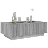 Mesa de centro con Infinity LED gris Sonoma 116x69x40 cm 5