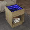 Mesa de centro con Infinity LED roble Sonoma 40x40x50 cm 1