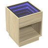 Mesa de centro luzes LED Infinity 40x40x50 cm carvalho sonoma 3