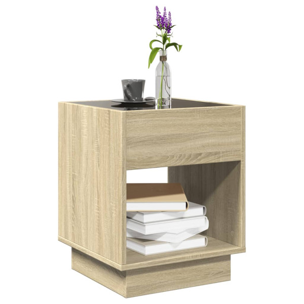 Mesa de centro luzes LED Infinity 40x40x50 cm carvalho sonoma M 5