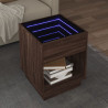 Mesa de centro luzes LED Infinity 40x40x50 cm carvalho castanho 1