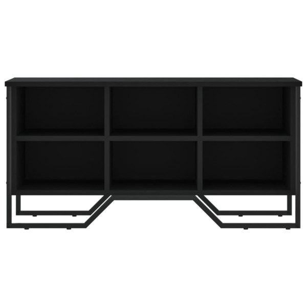 Mueble zapatero madera de ingeniería negro 90x38x45.5 cm M 4