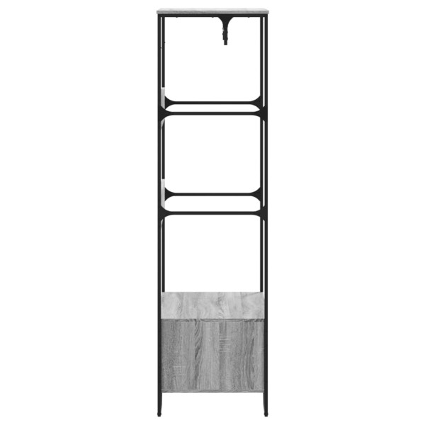 Armario de madera de ingeniería gris Sonoma 90x50x180 cm M 5