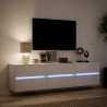 Mueble de TV de pared con LED blanco 180x31x45 cm 5