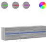 Móvel de parede p/ TV c/ luzes LED 180x31x45 cm cinzento sonoma 2
