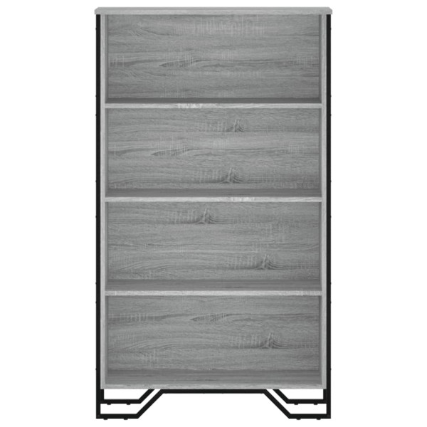 Estantería madera de ingeniería gris Sonoma 80x31x137.5 cm M 4