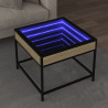 Mesa de centro luzes LED Infinity 50x50x41 cm carvalho sonoma 1