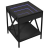 Mesa de centro com luzes LED Infinity 40x40x49 cm preto 3
