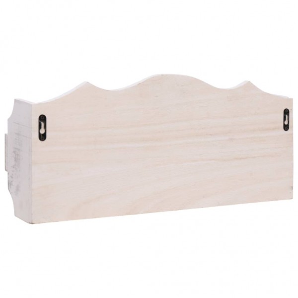 Cabide de parede 50x10x23 cm madeira branco M 4