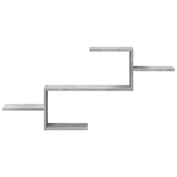 Estante de pared madera ingeniería gris hormigón 104x15x49 cm M 4