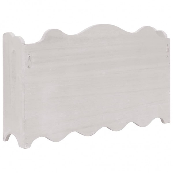 Cabide de parede 50x10x30 cm madeira branco M 4