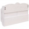 Cabide de parede 50x10x34 cm madeira branco 5